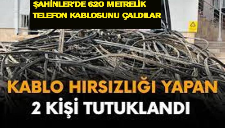 Telekomünikasyon Dairesine ait yeraltı telefon kablolarını çalan 2 kişi tutuklandı