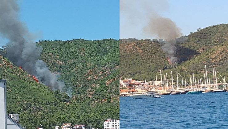 Marmaris’te orman yangını! Çalışmalar devam ediyor
