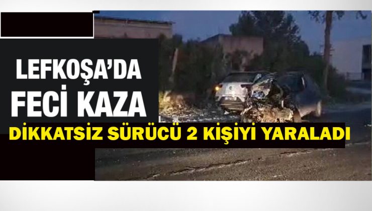 Lefkoşa’da kaza 2 kişi yaralandı