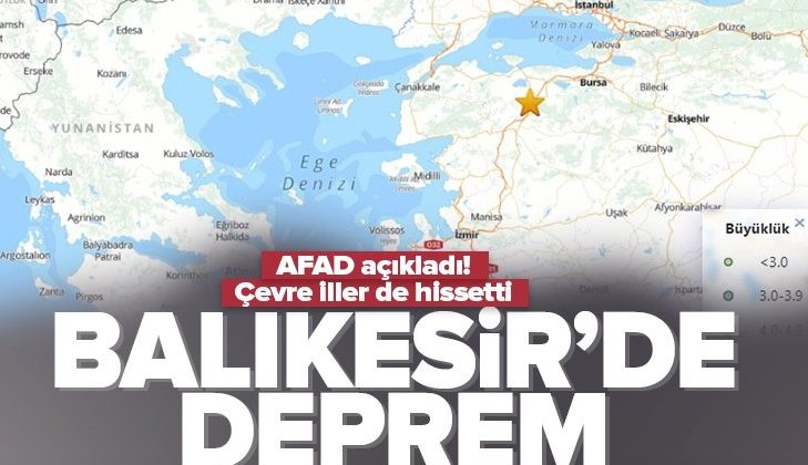 Balıkesir’de deprem