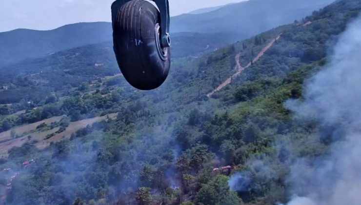 Çanakkale’de çıkan orman yangınına müdahale ediliyor