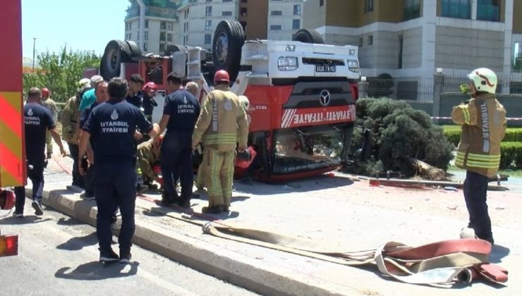 Pendik’te itfaiye aracı kaza yaptı: 5 yaralı 