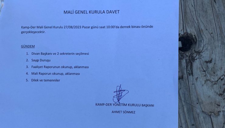 Kamp Der Mali Genel Kurulunu yapıyor