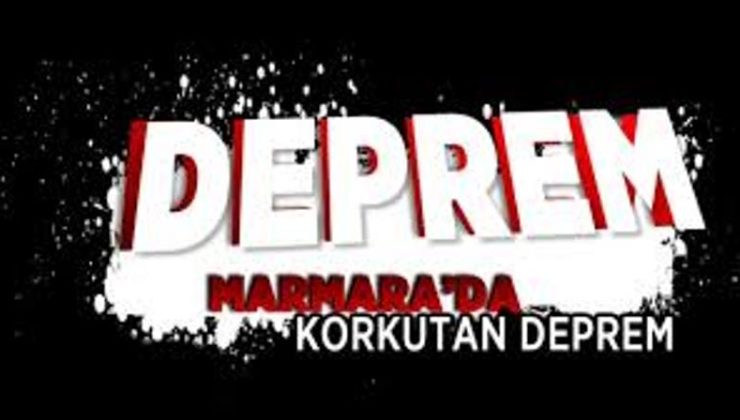 Marmara Denizinde3.8 büyüklüğünde korkutan deprem
