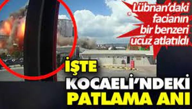 Kocaeli Derince Limanı’ndaki siloda meydana gelen patlamanın görüntüleri yayınlandı