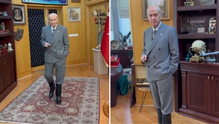 Çizmelerini giyen MHP lideri Bahçeli, “Kıbrıs Türk’tür” notuyla video paylaştı