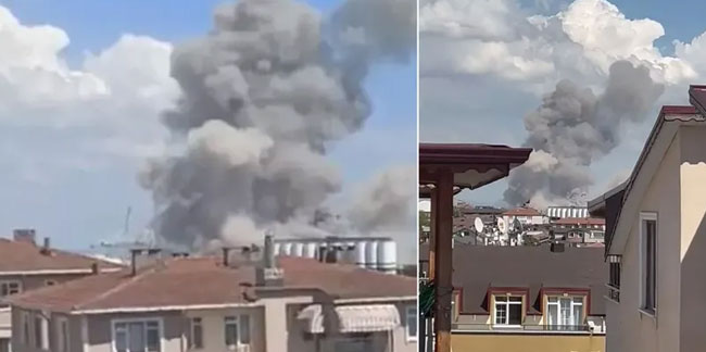 Kocaeli’de Derince Limanı saat 14.40 sıralarında  patlama meydana geldi