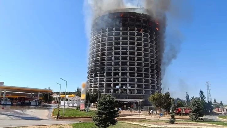 Gaziantep’te atıl haldeki otelde yangın! Ekipler alevlere müdahale ediyor