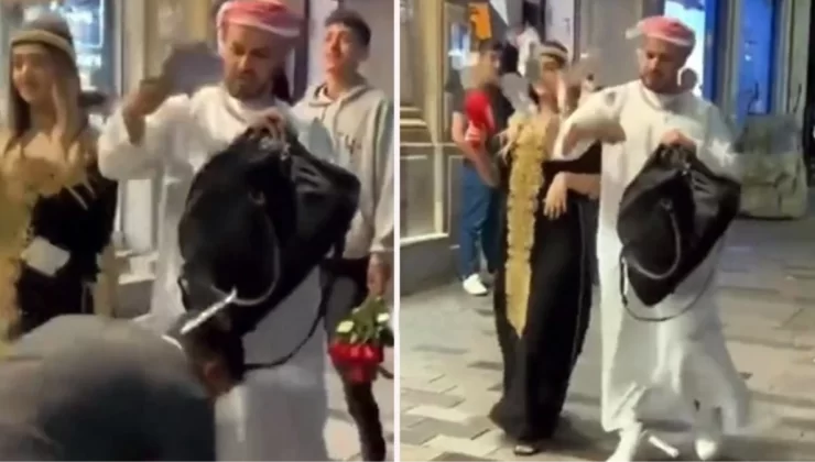 Görüntüler 2022 yılında çekilmiş! İstiklal Caddesi’nde para saçan şahıslardan biri yakalandı