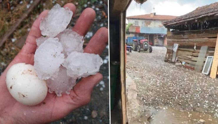 Kastamonu’da yumurta büyüklüğünde dolu yağdı