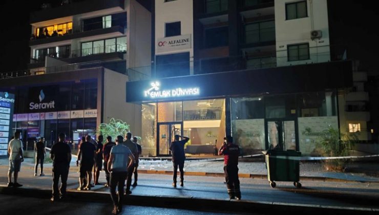 Lefkoşa’da Küçük Kaymaklı bölgesinde Emlak Dünyası isimli iş yeri önünde patlama