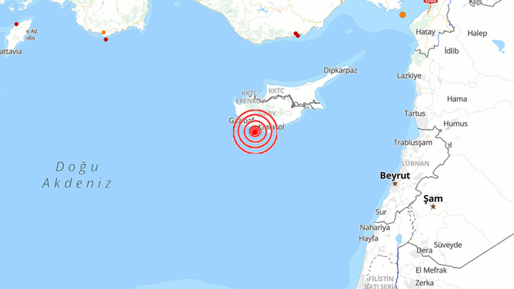 Limasol açıklarında deprem!..