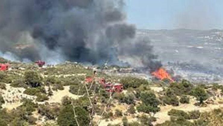 Limasol ‘Akrunda ‘ köyü bölgesinde başlayan yangın kontrol altına alınmadı