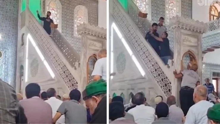 Minbere çıkan vatandaş, faiz konusunda vaaz veren imama tepki gösterdi