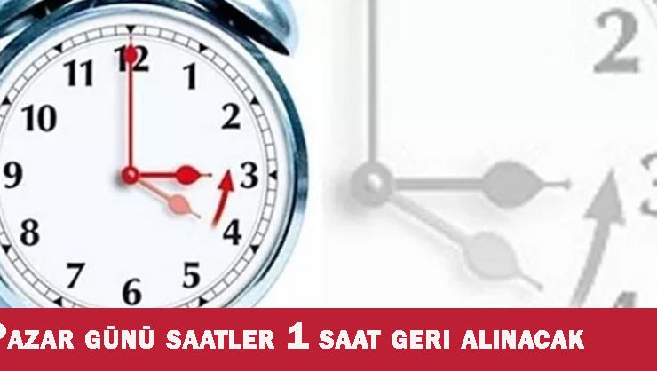 Kış saati uygulaması Pazar günü başlarken saatler bir saat geri alınacak