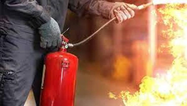 Göçeri’de çıkan yangında 4 ton harup ağacı odunu ve kuru otlar yandı