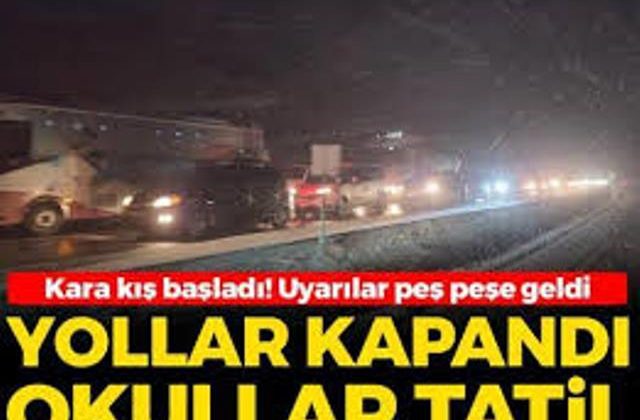 Kara kış başladı! Yollar kapandı, okullar tatil