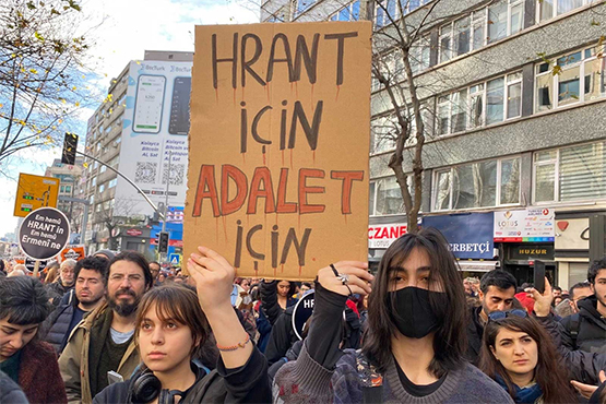 Dink’in arkadaşları, katil zanlısı Ogün Samast’ın tahliye kararına tepki gösterdi.