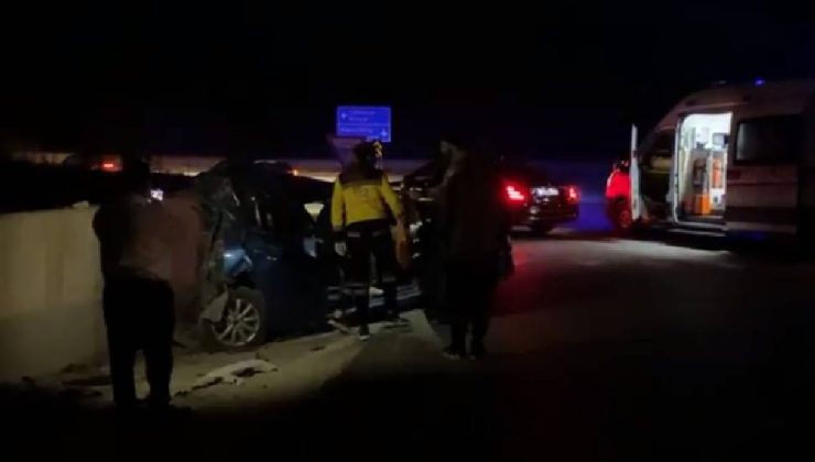 Lefkoşa Çevre Yolu’nda trafik adasına çarpan sürücü kaza yaptı, kazada  2 kişi yaralandı