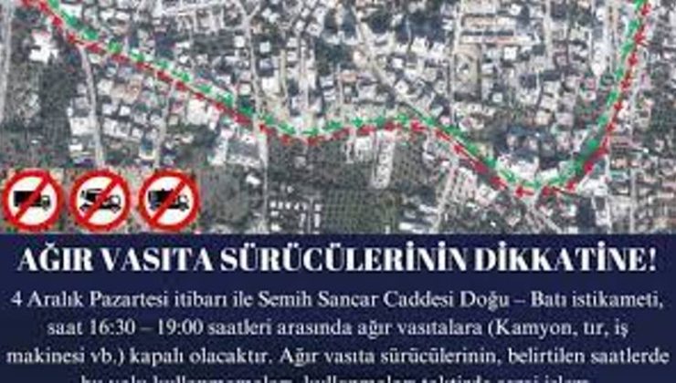 Girne’de yeni uygulama sonrasında ağır vasıta trafik kısıtlaması pazartesi başlıyor
