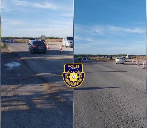 Gazimağusa-Karpaz anayolunun bir bölümü yol çalışması nedeniyle trafiğe kapatıldı