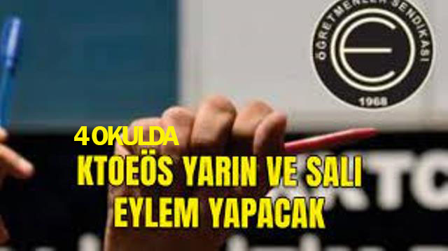 KTOEÖS, Pazartesi ve Salı öğleden sonra 4 okulda ders yapmama eylemine devam edecek