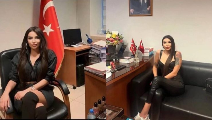 Savcının odasında kadın avukattan ilginç pozlar