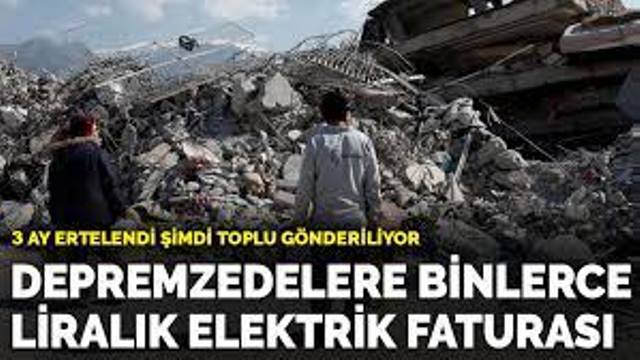 Depremzedelere ilk okuma tarihi 6 şubat olan elektrik faturası gönderdiler depremin olduğu gün sayaçlar nasıl okundu merak konusu oldu