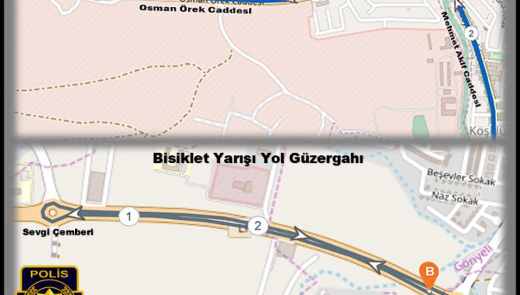 Bisiklet ve Duatlon yarışları için yol kapatılacak