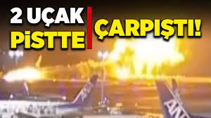 Son dakika… Japonya’da iki uçak pistte çarpıştı! Korkunç görüntüler