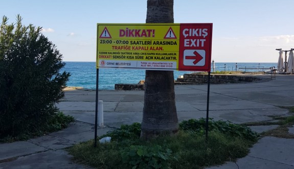 Girne Belediyesi, Kaşgar Court bölgesi sahil şeridini, 17 Ocak Çarşamba itibarıyla geceleri trafiğe kapatacağını açıkladı