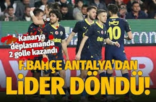 Fenerbahçe İstanbul’a lider dönüyor! Antalyaspor 0-2 Fenerbahçe
