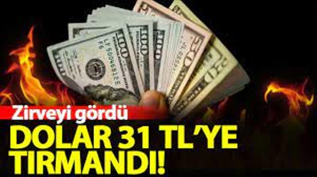 Dolar/TL 31 seviyesini gördü