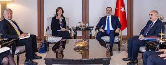 Türkiye Dışişleri Bakanı Hakan Fidan, BM Genel Sekreteri’nin Kıbrıs Konusunda Şahsi Temsilcisi María Angela Holguín Cuéllar ile görüştü