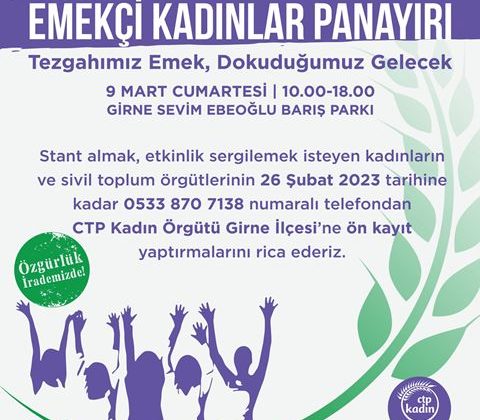 “TEZGAHIMIZ EMEK DOKUDUĞUMUZ GELECEK” SLOGANIYLA “EMEKÇİ KADINLAR PANAYIRI” KURULUYOR