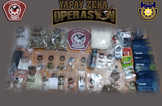 Girne’de Narkotik ekipleri tarafında gerçekleştirilen ‘Yapay Zeka ‘operasyonun da kilolarca uyuşturucu ele geçirdi