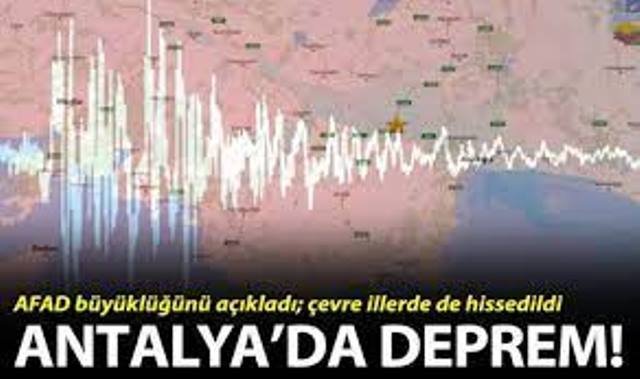 Antalya’da deprem! Çevre illerde hissedildi