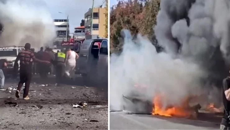 İsrail’den Lübnan’da bir araç ve motosiklete saldırı! Seyir halindeyken hedef aldılar