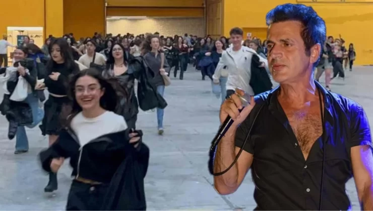 Teoman konserinde en önde olabilmek için birbirleriyle yarıştılar