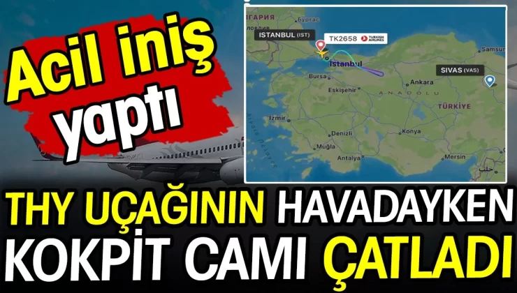THY uçağının kokpit camı çatladı: Uçak kalkış noktasına geri döndü