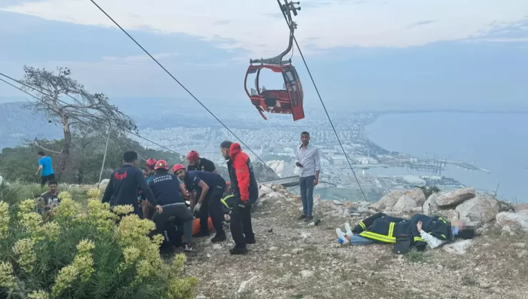 Antalya’da korku dolu anlar! Teleferik kabini düştü, seferlere ara verildi