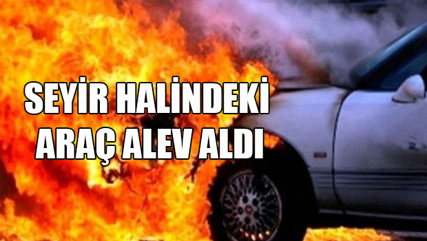 Girne -Değirmenlik Anayolunun Taş Ocakları mevkinde bir aracın elektrik tesisatında meydana gelen kısa devre yangına neden oldu