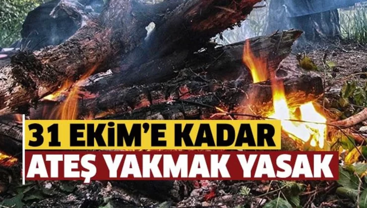 Orman Dairesi 1 Mayıs  – 31 Ekim tarihleri arasında her ne sebep olursa olsun ateş yakılamayacağını belirtti