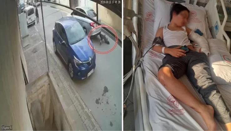 Otomobilin altında kalan çocuk kazanın şokuyla kalkıp yürümeye başladı