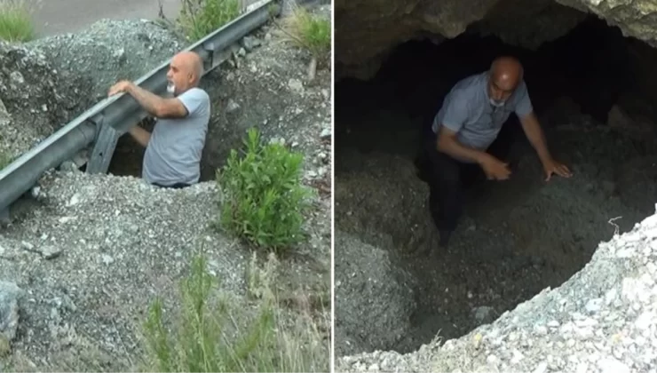 Hatay’da oluşan devasa çukur vatandaşları tedirgin etti! Yetkililere çağrıda bulundular