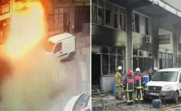 Sanayi sitesinde korkutan patlama! Alevlerin arasında kalan işçi canını zor kurtardı