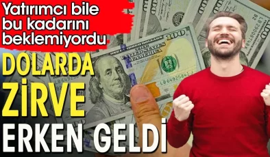 Dolarda zirve erken geldi. Dolar yatırımcısı bile bu kadarını beklemiyordu