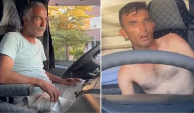 Açık pencereden içeri girip sürücüyü aşağıya attı! Tır şoförüne önce saldırı sonra gasp