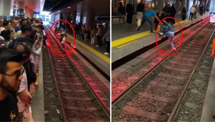 İstanbul’da 2 metro hattında arıza! Yolcular raylarda yürüdü, tehlikeli anlar kameraya yansıdı