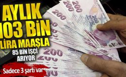 Aylık 103 bin lira maaşla 85 bin işçi arıyor! Sadece 3 şartı var